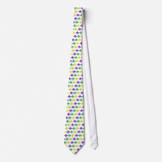 Cravate Mardi gras Fleur de lis Tie (Devant)