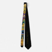 Cravate Mardi Gras Gold violet vert Hamsas Art (Dos)