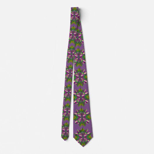 Cravate Mardi Gras Joyaux Tons Violet CouTie (Dos)