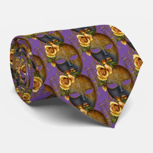 Cravate Mardi Gras Masquerade Masques Masque Carnival Or N
