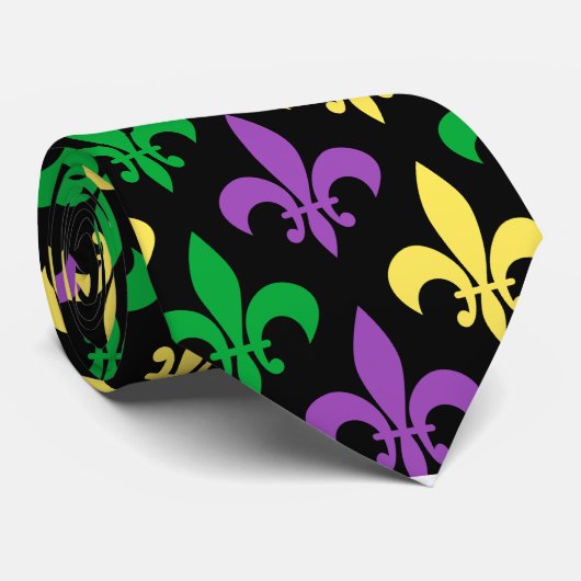 Cravate Mardi Gras Patterned (Roulé)