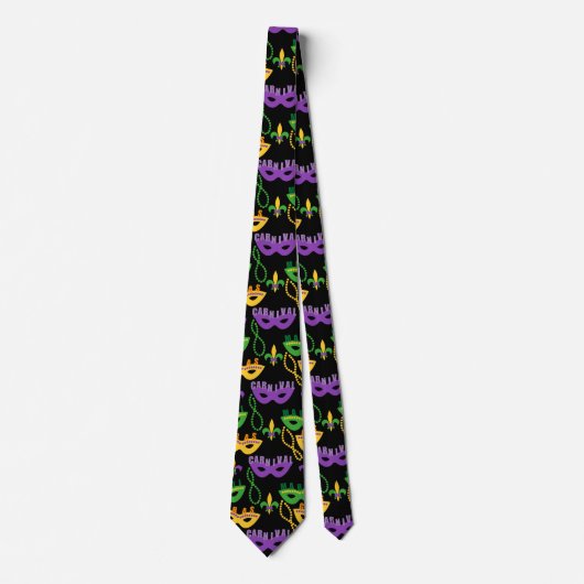 Cravate Mardi Gras Patterned (Devant)