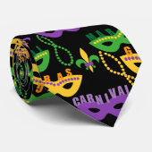 Cravate Mardi Gras Patterned (Roulé)