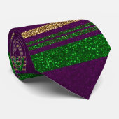 Cravate Mardi Gras Striped  (Roulé)