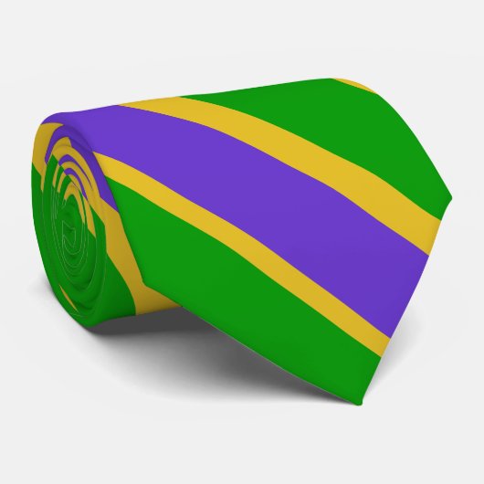 Cravate Mardi Gras Stripes (Roulé)