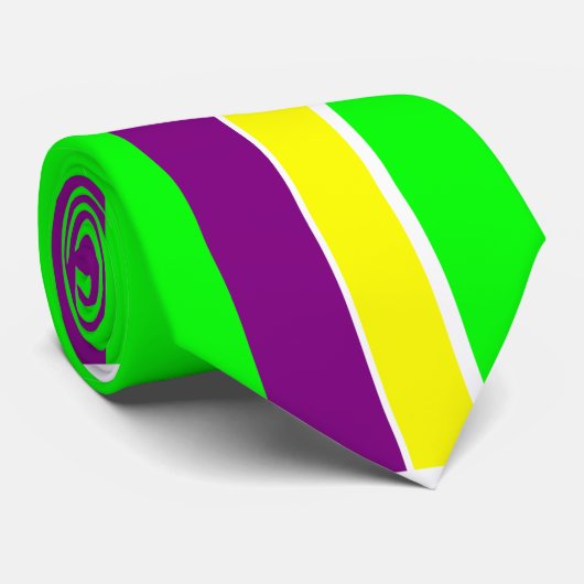 Cravate Mardi Gras Stripes (Roulé)