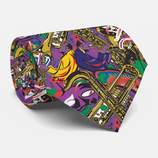 Cravate Mardis Gras la Nouvelle-Orléans (Roulé)