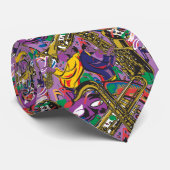 Cravate Mardis Gras la Nouvelle-Orléans (Roulé)
