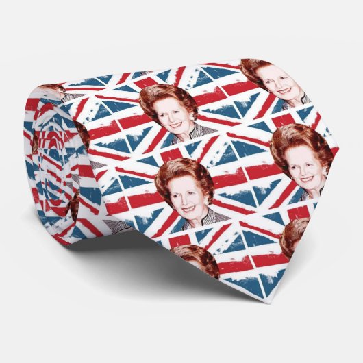 CRAVATE MARGARET THATCHER UNION JACK (Roulé)