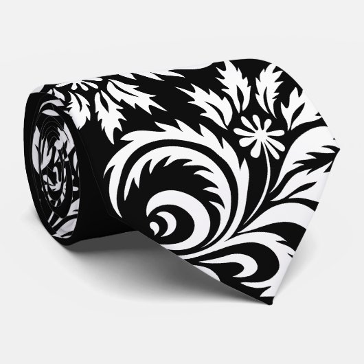 Cravate marguerites blanches (Roulé)