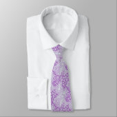 Cravate Mariage à motif coquillage côtier violet (Attaché)