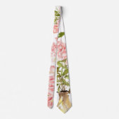 Cravate Mariage Aquarelle délicate rose Peony (Dos)