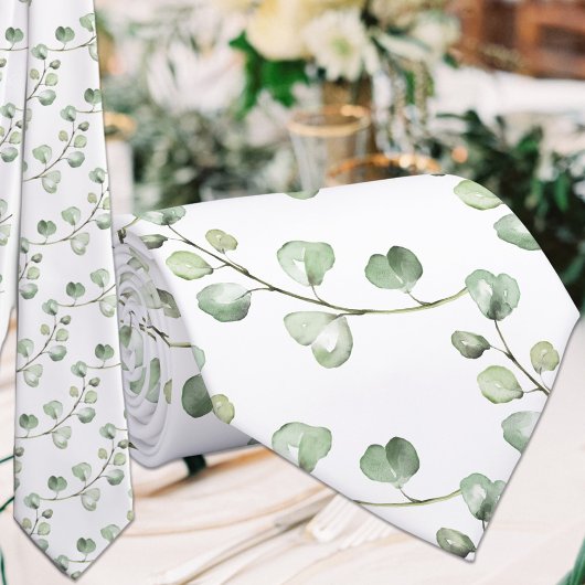 Cravate Mariage au eucalyptus verdoyant