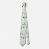 Cravate Mariage au feuillage d'eucalyptus Silver Sage (Devant)