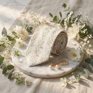 Cravate Mariage au jardin botanique de sauge douce