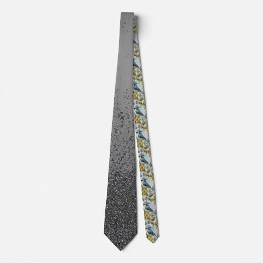 Cravate Mariage Black Faux Sparkles (Devant)