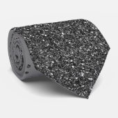 Cravate Mariage Black Faux Sparkles (Roulé)