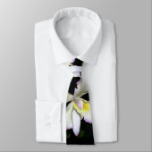 Cravate Mariage blanc classique d'orchidée (Attaché)