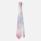 Cravate Mariage bleu-clair et rouge d'aquarelle (Devant)