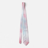 Cravate Mariage bleu-clair et rouge d'aquarelle (Dos)