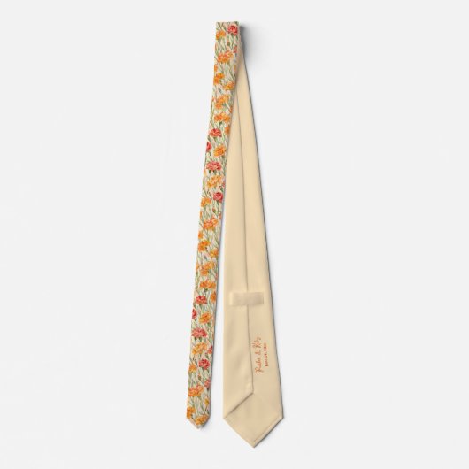 Cravate Mariage Boho Carnation (Dos)