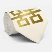 Cravate Mariage chinois Double Bonheur simple et minimalis (Roulé)