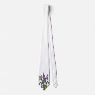 Cravate Mariage d'aquarelle violet et bleu Iris