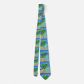 Cravate Mariage de destination Tropical Beach Palm Tree (Dos)