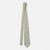 Cravate Mariage de fleurs d'or vert olive (Dos)