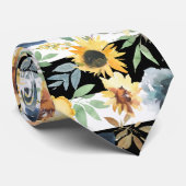 Cravate Mariage de grandeurs noir et blanc (Roulé)