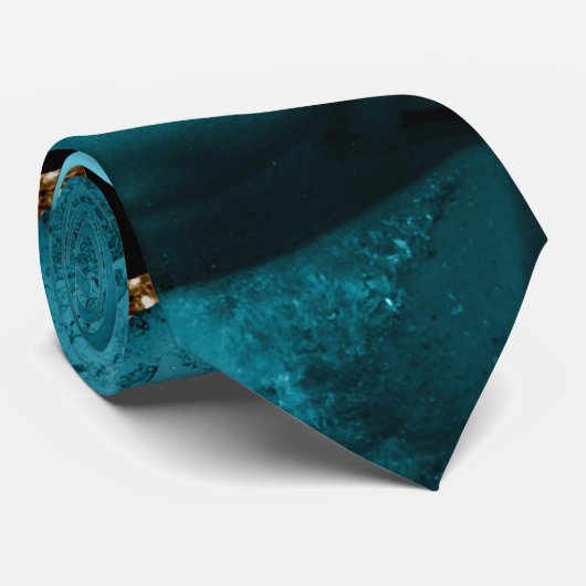 Cravate Mariage de motif de carrelage de l'agate Turquoise (Roulé)