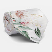 Cravate Mariage de verdure blanc et à peine brillant (Roulé)