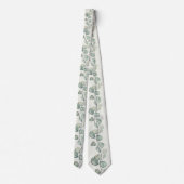 Cravate Mariage de verdure d'eucalyptus vert sauge (Dos)