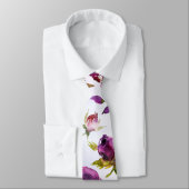 Cravate Mariage de violet rose Peony & Orchid Garden (Attaché)
