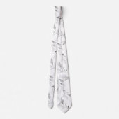 Cravate Mariage d'élégance Black & White Greenery (Dos)