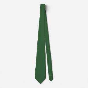 Cravate Mariage des initiales Hunter Green Groom et Grooms
