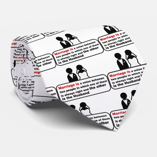 Cravate Mariage drôle (Roulé)