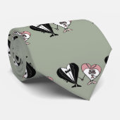 Cravate Mariage drôle de jeunes mariés de caractères de (Roulé)