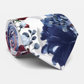 Cravate Mariage du Poppy & Peony Garden de la marine bourg (Roulé)