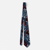 Cravate Mariage Élégant Bourgogne Navy (Dos)