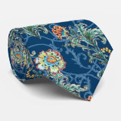 Cravate Mariage Élégant Floral Doré Baroque (Roulé)