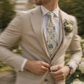 Cravate Mariage élégant Hydrangea & Eucalyptus