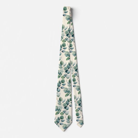 Cravate Mariage Eucalyptus (Devant)