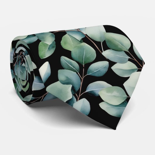 Cravate Mariage Eucalyptus (Roulé)