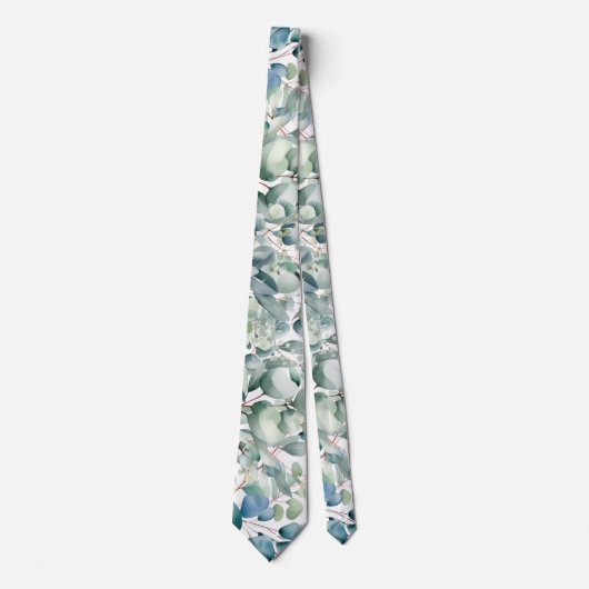 Cravate Mariage Eucalyptus (Devant)