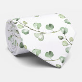 Cravate Mariage Eucalyptus vert (Roulé)