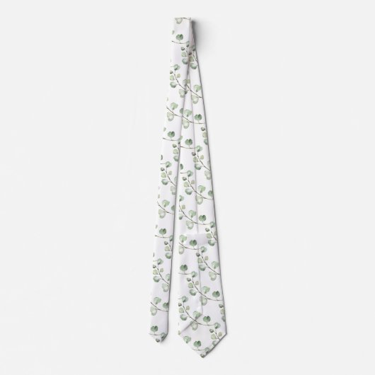 Cravate Mariage Eucalyptus vert (Dos)