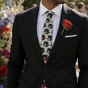 Cravate Mariage Fantastique de Licorne Noire Élégante aux 