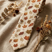 Cravate Mariage Feuille d'Automne