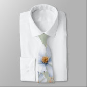 Cravate Mariage Fleur sauvage bleu foncé Sage Green (Attaché)